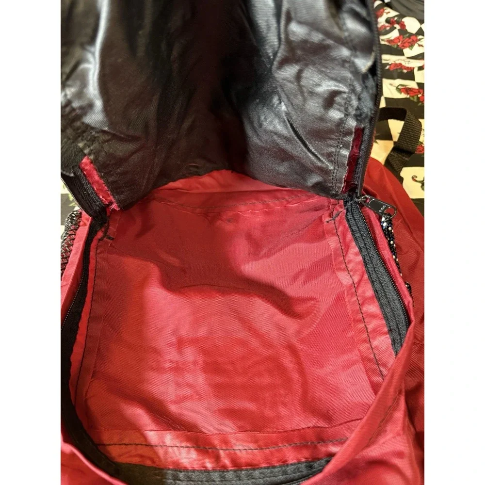 Vintage Wolf Creek Backpack Red Black School Travel Bag‎ 16x20